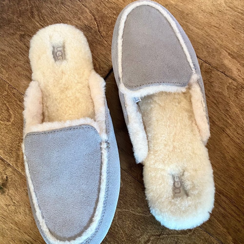 UGG LANE LOAFER SLIPPER – WOMEN – SIZE 9.5 – LIGHT GREY –  NWOT